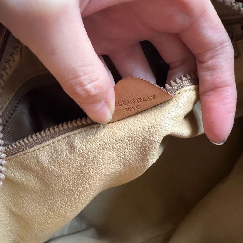 Celine Macadam 水桶包 腋下包 淺棕老花 真皮包 蓆琳-21