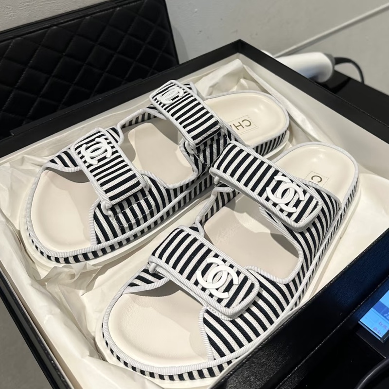 Chanel 黑白條紋雙C鞋⭐️全新New 🐈-8