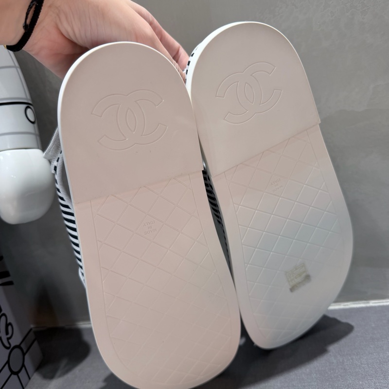 Chanel 黑白條紋雙C鞋⭐️全新New 🐈-12