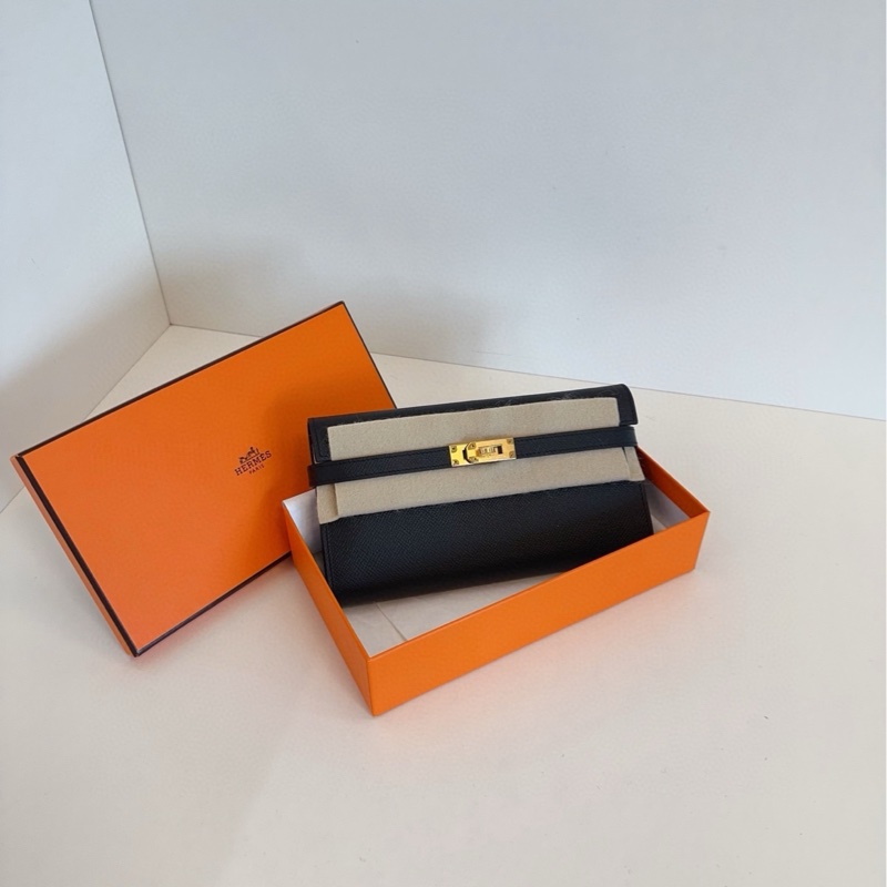 【99新閒置帶膜🆕】Hermes kelly黑金錢包/手包-0