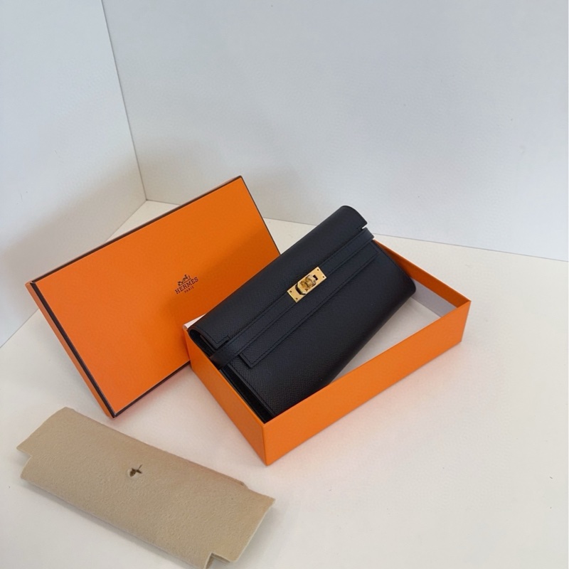 【99新閒置帶膜🆕】Hermes kelly黑金錢包/手包-3