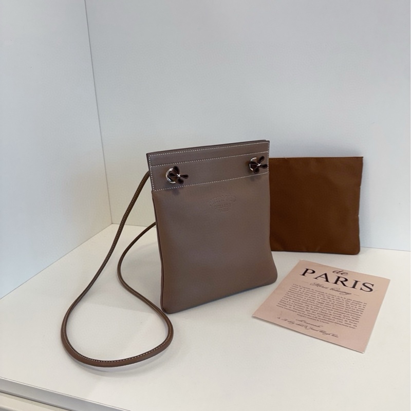 【98新🆕】Hermes  Aline 大象灰銀扣 全皮斜挎包-2