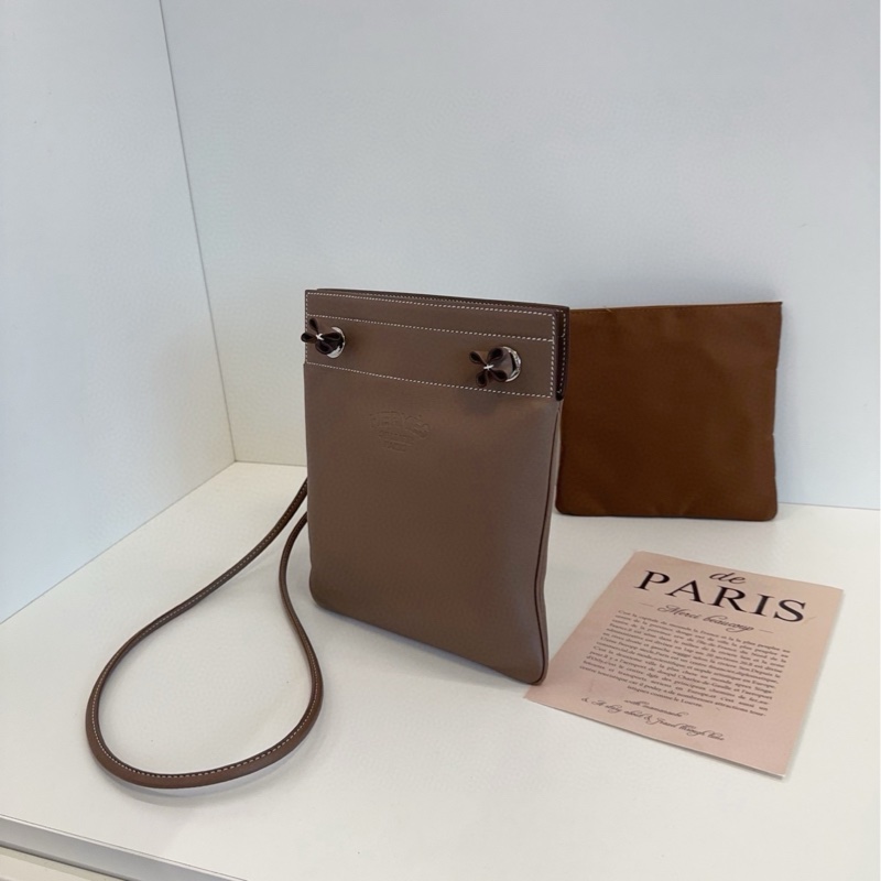 【98新🆕】Hermes  Aline 大象灰銀扣 全皮斜挎包-3