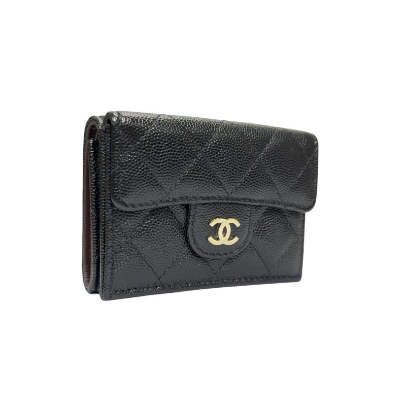 CHANEL CC 荔枝皮 多摺 迷你銀包-3