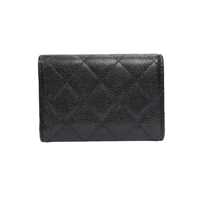 CHANEL CC 荔枝皮 多摺 迷你銀包-5