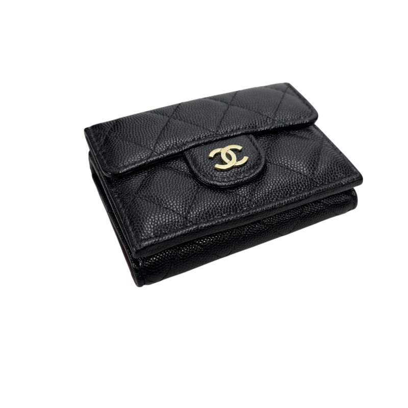 CHANEL CC 荔枝皮 多摺 迷你銀包-8