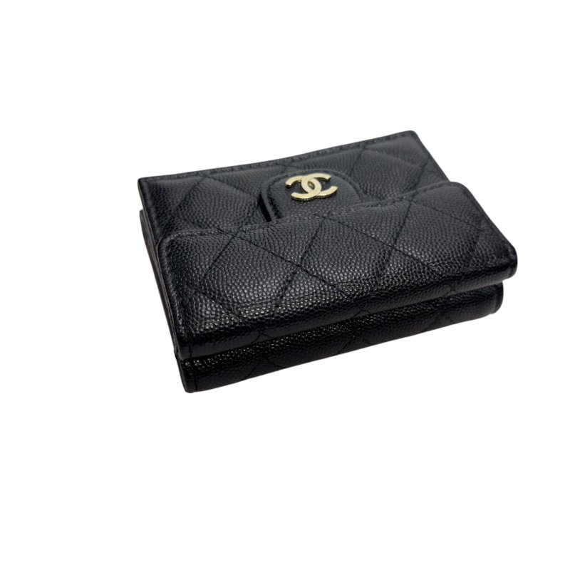 CHANEL CC 荔枝皮 多摺 迷你銀包-10