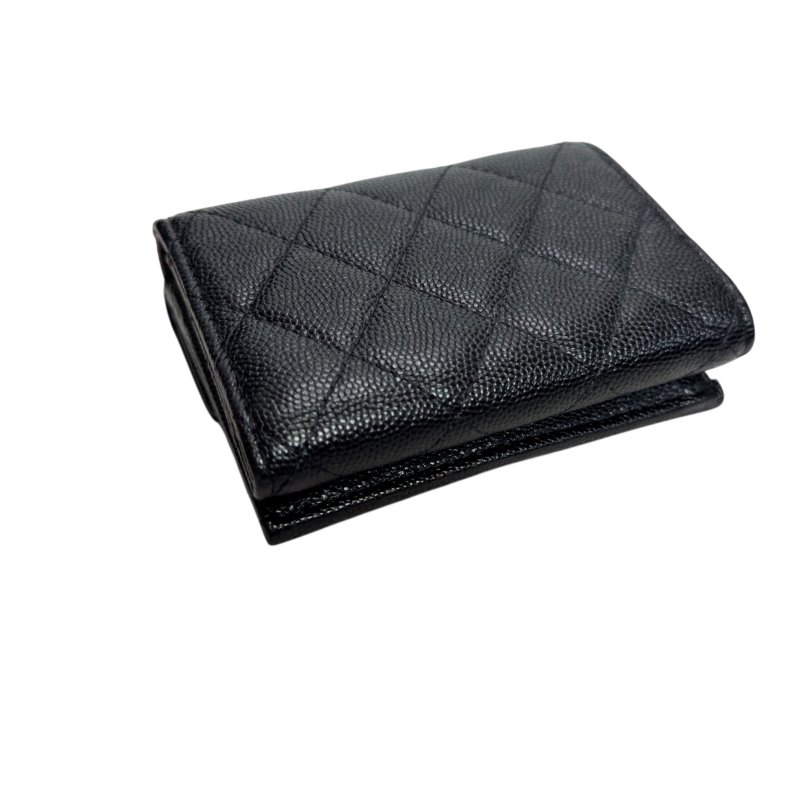 CHANEL CC 荔枝皮 多摺 迷你銀包-12