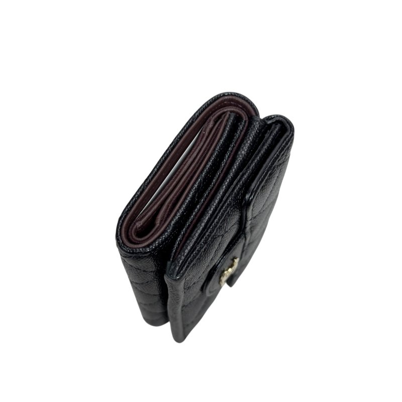 CHANEL CC 荔枝皮 多摺 迷你銀包-16