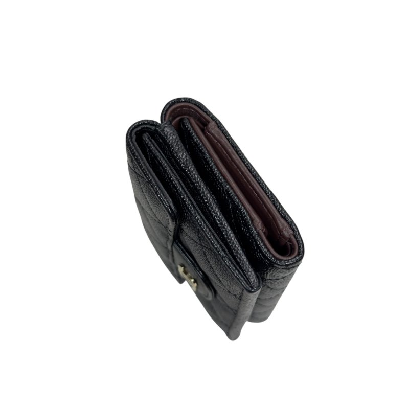 CHANEL CC 荔枝皮 多摺 迷你銀包-17