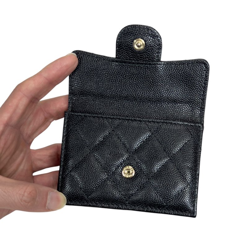 CHANEL CC 荔枝皮 多摺 迷你銀包-18