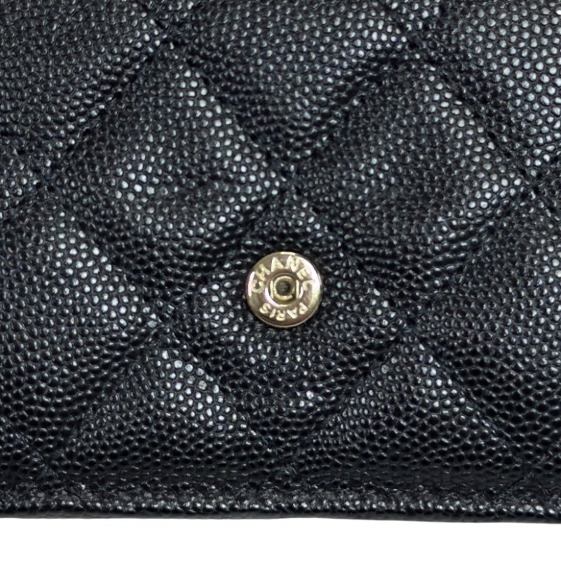 CHANEL CC 荔枝皮 多摺 迷你銀包-19