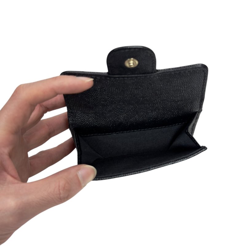 CHANEL CC 荔枝皮 多摺 迷你銀包-20