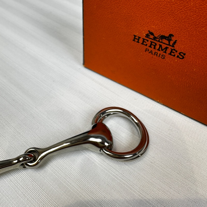 愛馬仕/Hermes Mors Scarf 90 Ring 銀色絲巾扣-5