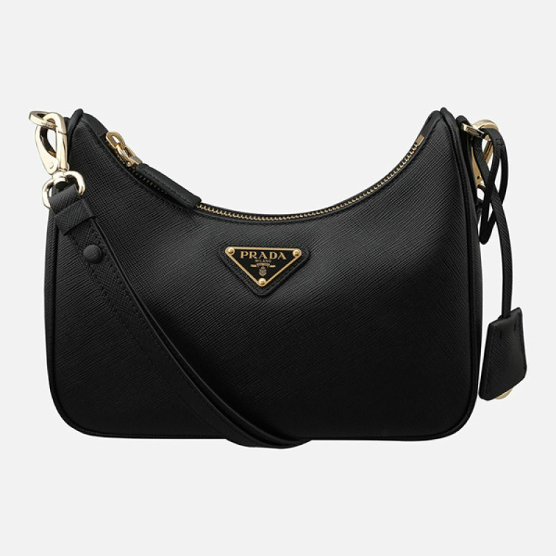PRADA 6S Saffiano 迷你肩背包 黑色 1BC204 NZV F0632-0