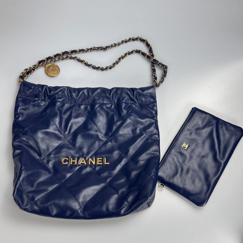 CHANEL 22包小號深藍   AS3980/晶片款-0