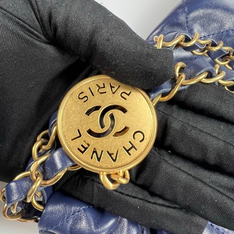 CHANEL 22包小號深藍   AS3980/晶片款-9