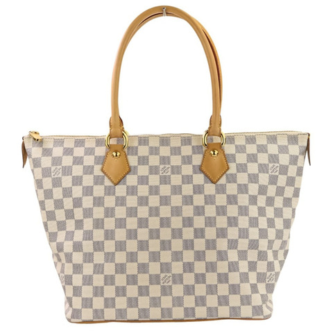 路易威登 Damier Azur Saleya MM 手提包 N51185 白色 女士