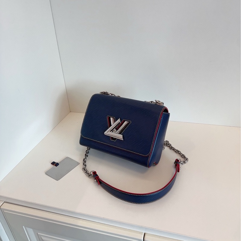 【98新🆕】LV 深藍水波紋twist鏈條包 中號 單肩包-3