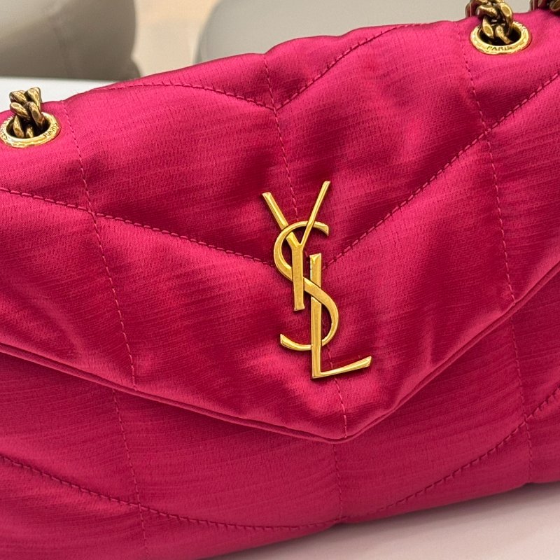 *SHIHNA名牌精品* YSL Saint Laurent Puffer 絎縫緞面鏈條包-1