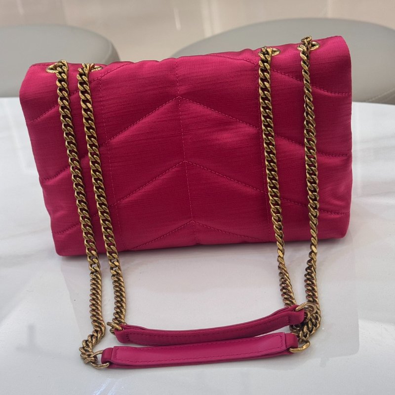 *SHIHNA名牌精品* YSL Saint Laurent Puffer 絎縫緞面鏈條包-2