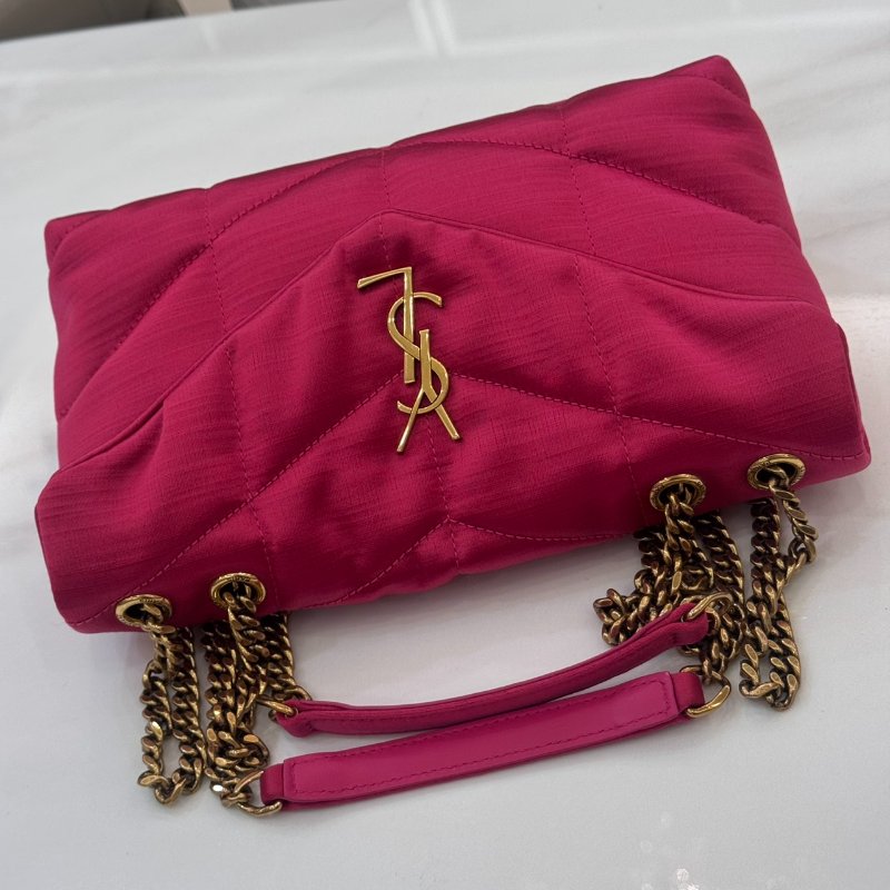 *SHIHNA名牌精品* YSL Saint Laurent Puffer 絎縫緞面鏈條包-3