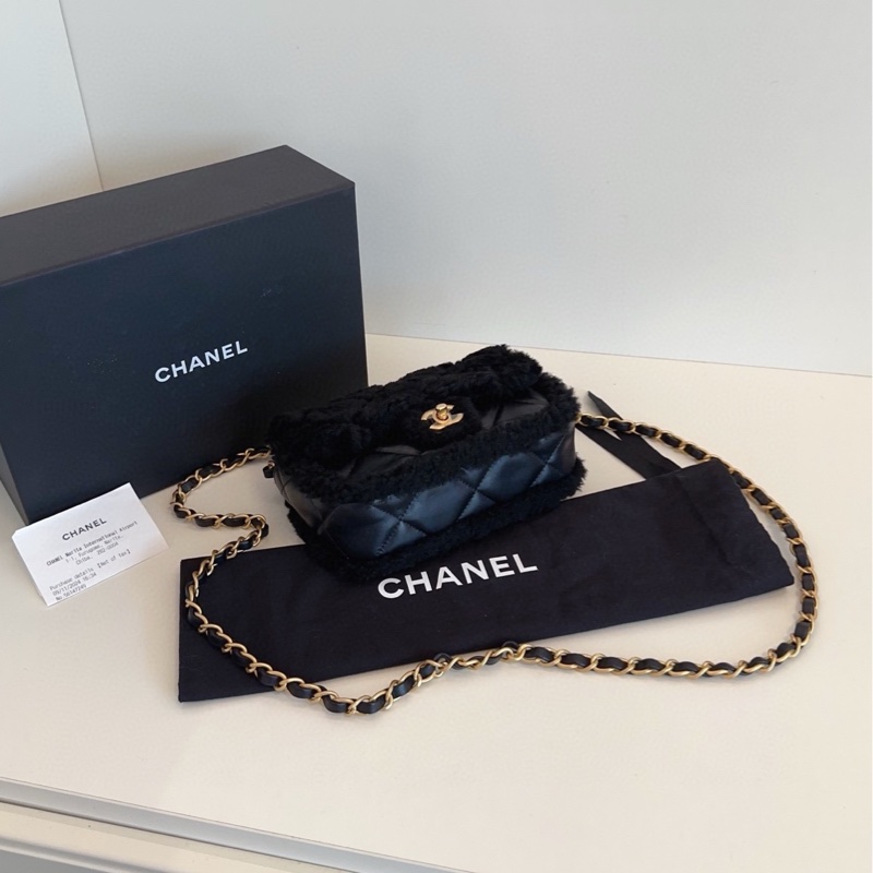 【全新全套帶膜🆕🎁】Chanel  25K24K秋冬大爆款🔥新款秀款 黑色金扣翻蓋泰迪包 小號 small 斜挎包-4