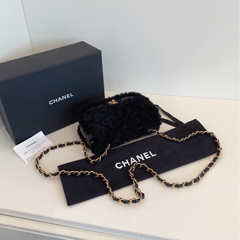 【全新全套帶膜🆕🎁】Chanel  25K24K秋冬大爆款🔥新款秀款 黑色金扣翻蓋泰迪包 小號 small 斜挎包-5
