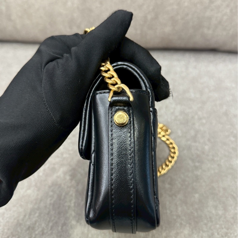 香奈兒23p復古黑金小挎包-3