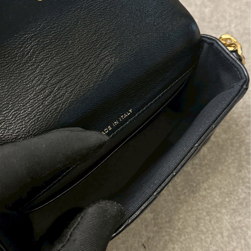 香奈兒23p復古黑金小挎包-8