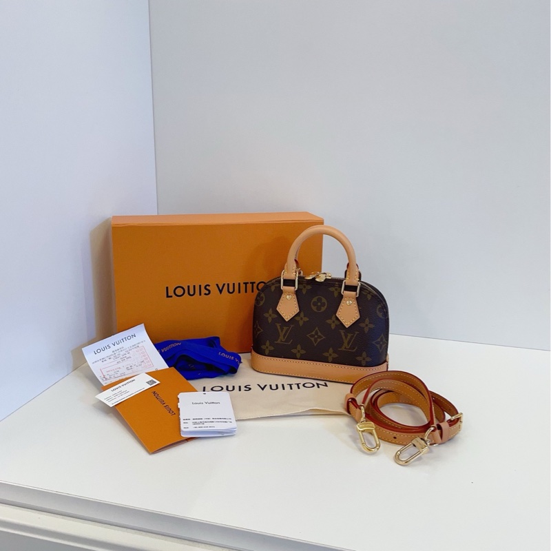 【99新大全套25年票🆕】LV alma nano 老花迷你小貝殼 手提包 單肩斜挎包-0