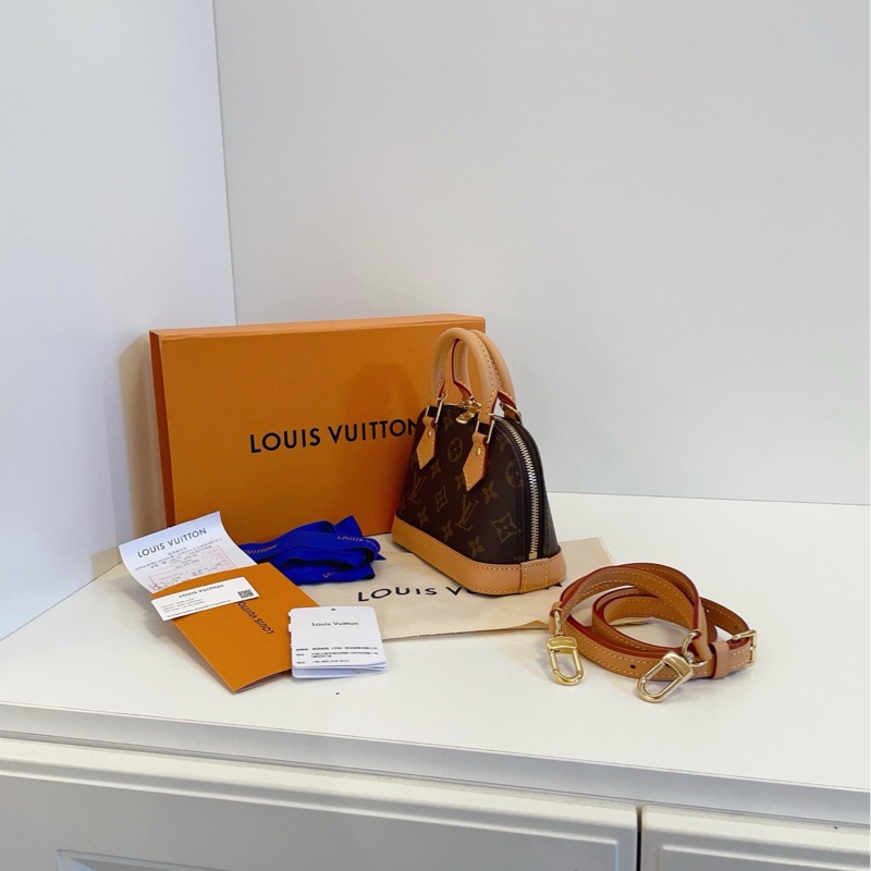 【99新大全套25年票🆕】LV alma nano 老花迷你小貝殼 手提包 單肩斜挎包-3