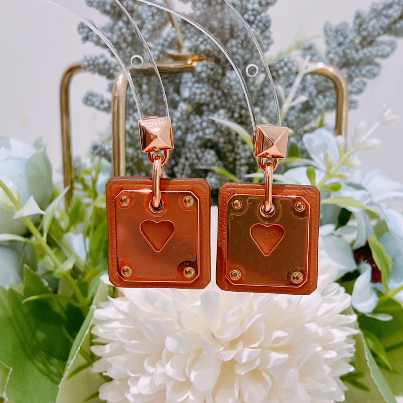 TK1912 HERMES 愛馬仕撲克紅心耳環AS DE COEUR EARRINGS-8