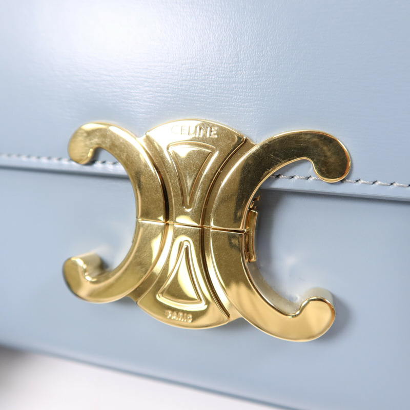 CELINE 牛皮皮革Claude金扣肩背袋-5