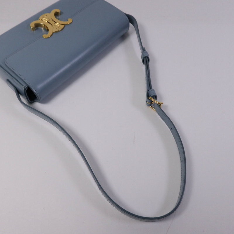 CELINE 牛皮皮革Claude金扣肩背袋-8