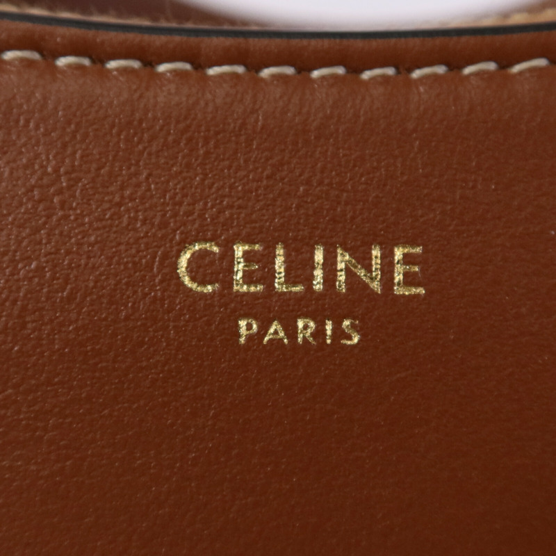 CELINE 牛皮皮革Ava金扣肩背袋-5