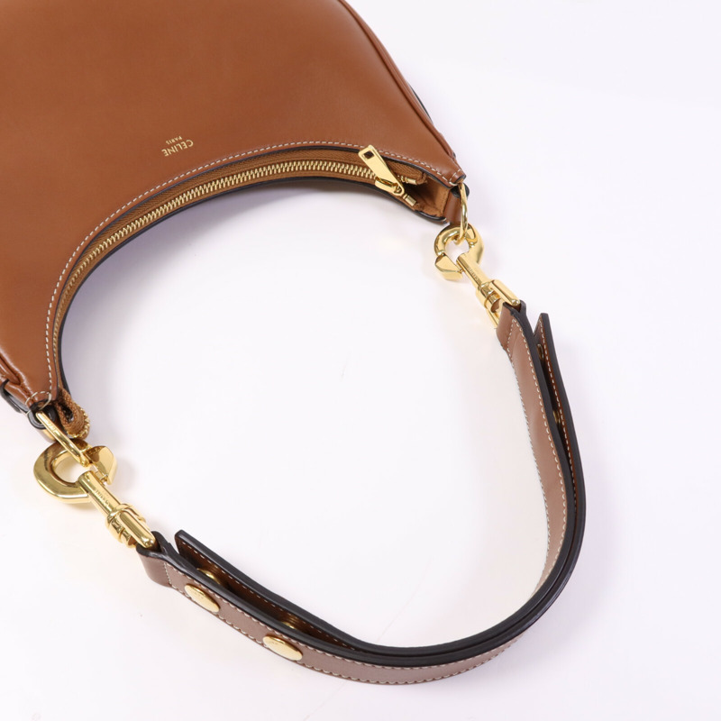 CELINE 牛皮皮革Ava金扣肩背袋-9