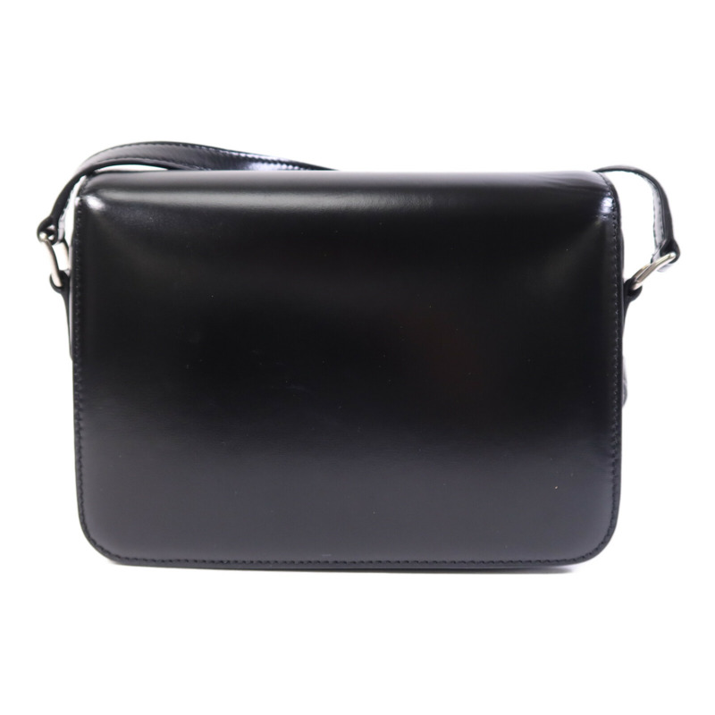 CELINE 牛皮皮革Teen Troimphe銀扣肩背袋-1