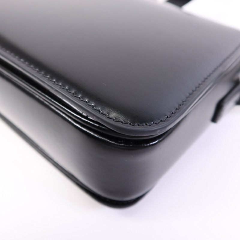 CELINE 牛皮皮革Teen Troimphe銀扣肩背袋-12