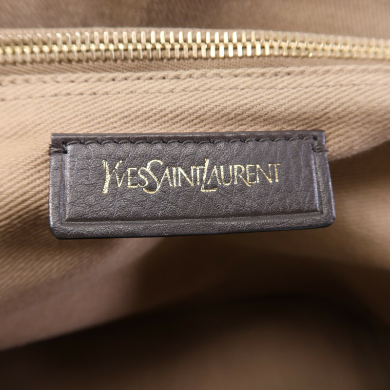 YVES SAINT LAURENT 牛皮皮革Muse金扣肩背袋-5