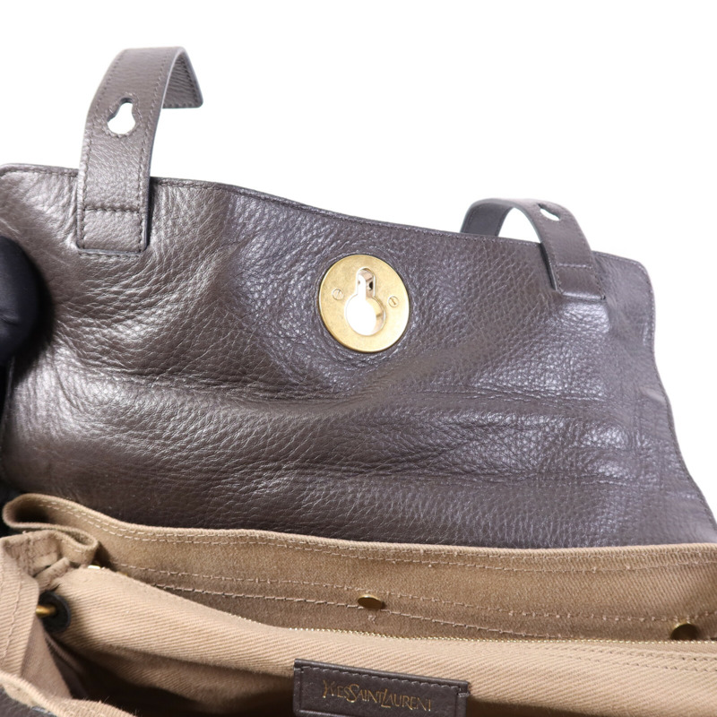 YVES SAINT LAURENT 牛皮皮革Muse金扣肩背袋-13