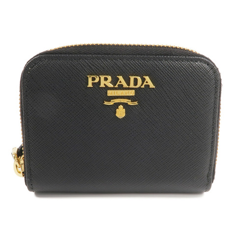 PRADA Saffiano皮革Coin Case金扣零錢包