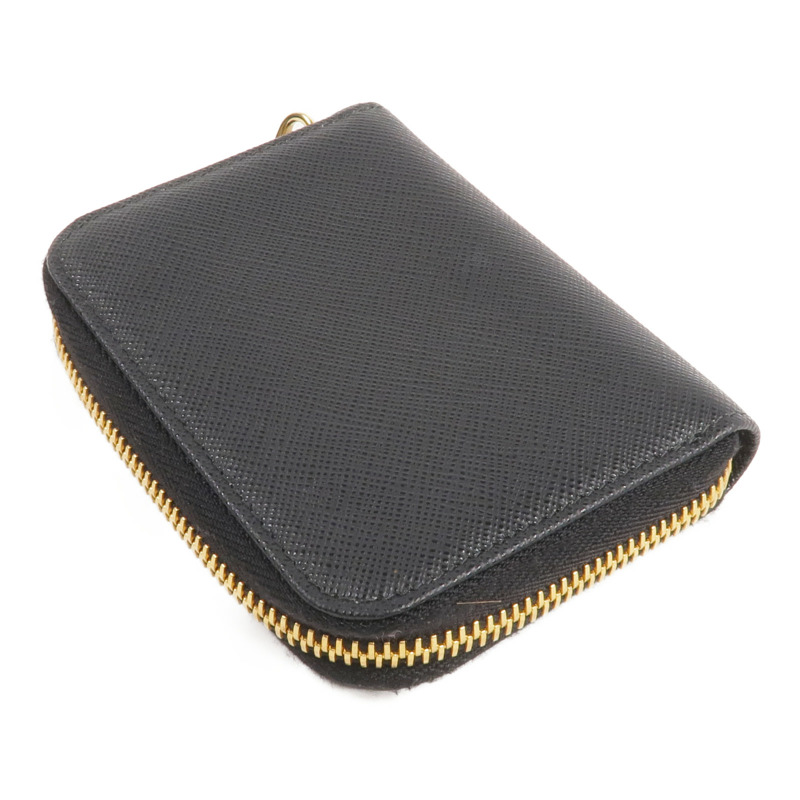 PRADA Saffiano皮革Coin Case金扣零錢包-4