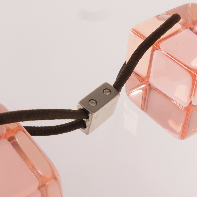 LOUIS VUITTON PVC Elastic Hair Cube彈性髮圈-5