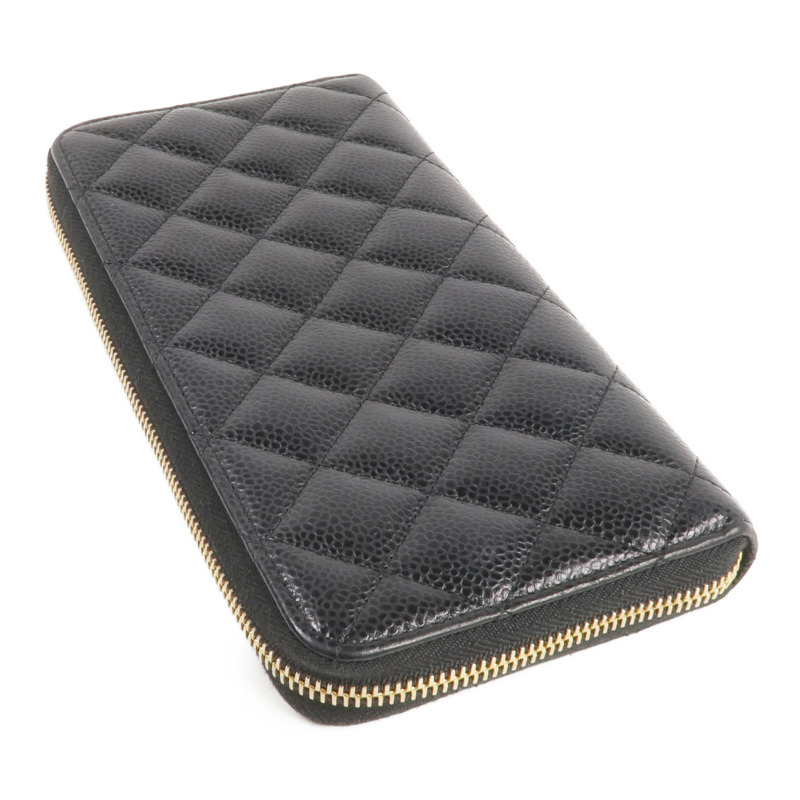 CHANEL 牛皮皮革Long Wallet金扣長錢包-4