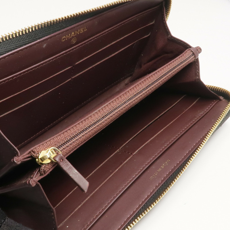 CHANEL 牛皮皮革Long Wallet金扣長錢包-5