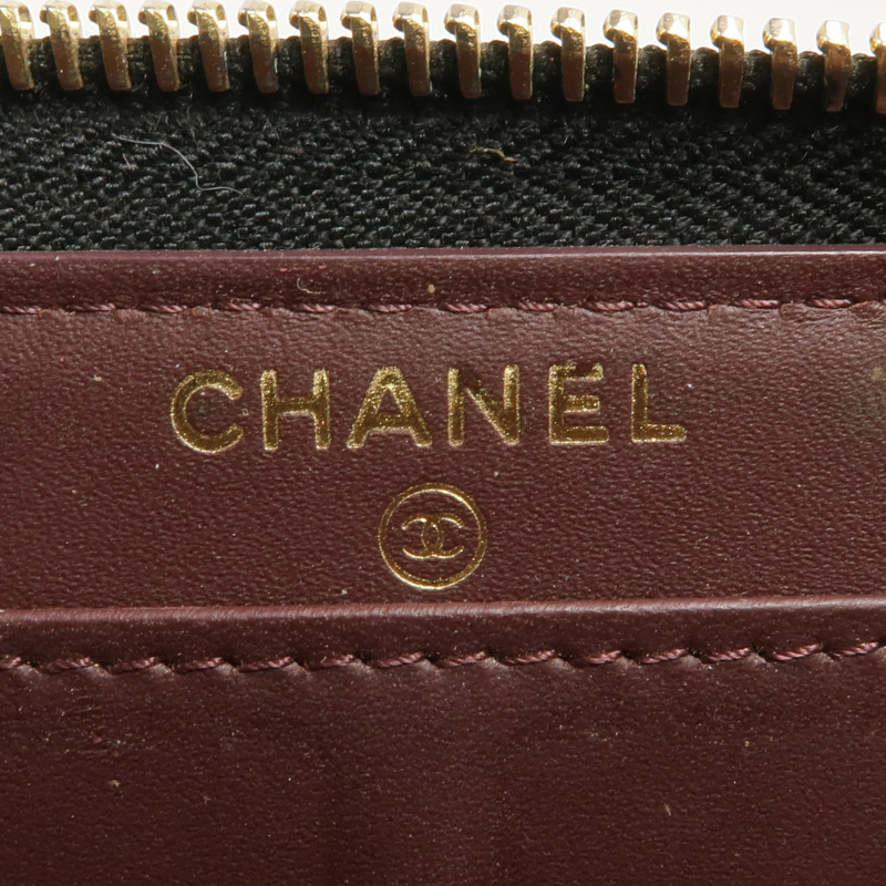 CHANEL 牛皮皮革Long Wallet金扣長錢包-6