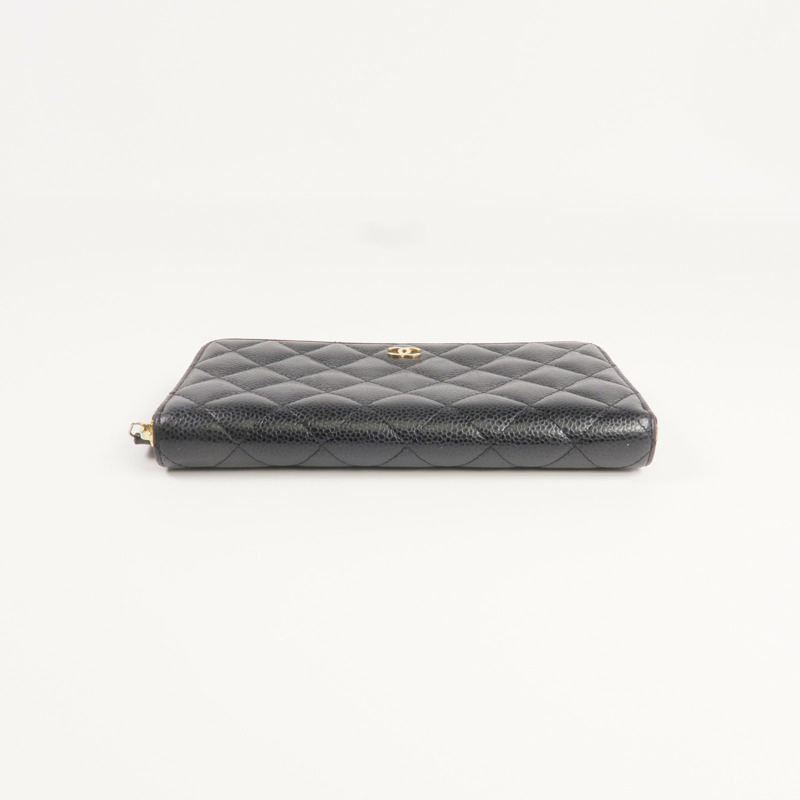 CHANEL 牛皮皮革Long Wallet金扣長錢包-10