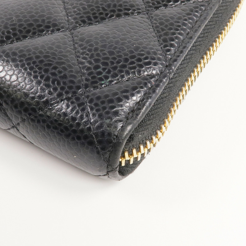 CHANEL 牛皮皮革Long Wallet金扣長錢包-11