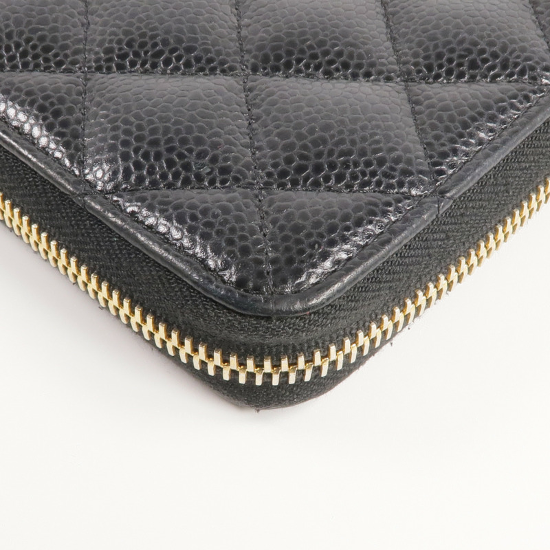 CHANEL 牛皮皮革Long Wallet金扣長錢包-13